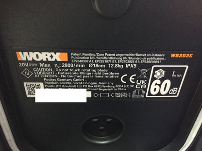 WORX Landroid Vision S250 Mähroboter WR202E, für Gärten bis 250m², I33681