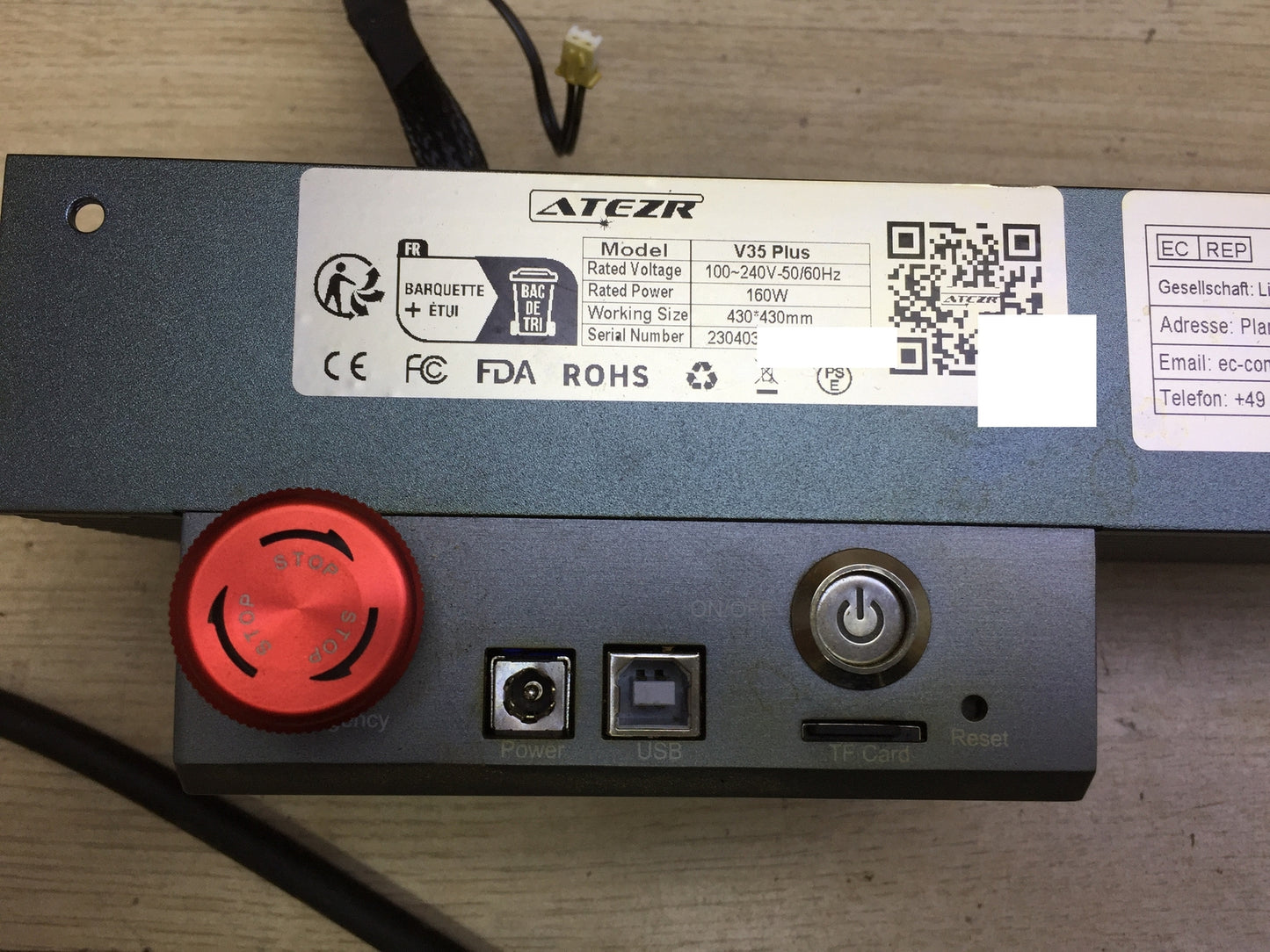 ATEZR V35 Plus Laser Graviermaschine, I32668