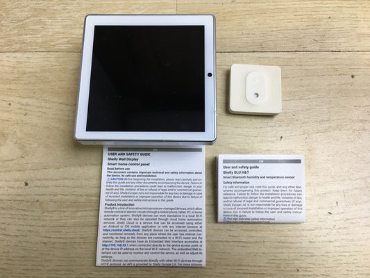 Shelly Wall Display Weiß + Blu H&T Sensor, WLAN-Smart-Home, I34038