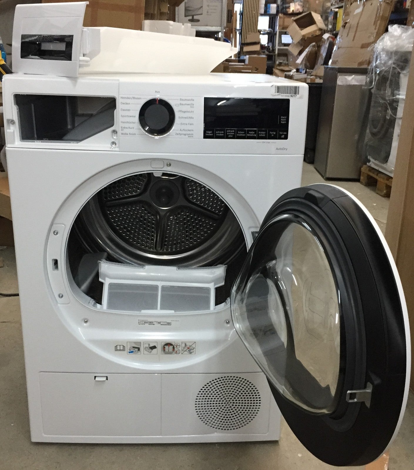 Bosch Serie 6 WQG241000 Wärmepumpentrockner 9 kg Auto Dry Anti Vibration Weiß