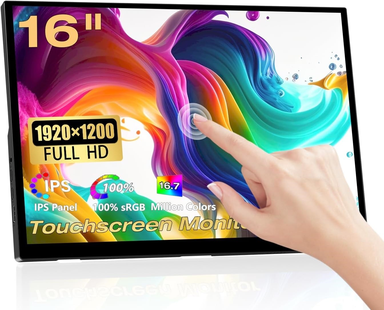 Pisichen Tragbarer Touch Monitor 16" (HD-160) WUXGA 1920x1200 IPS HDR USB-C HDMI