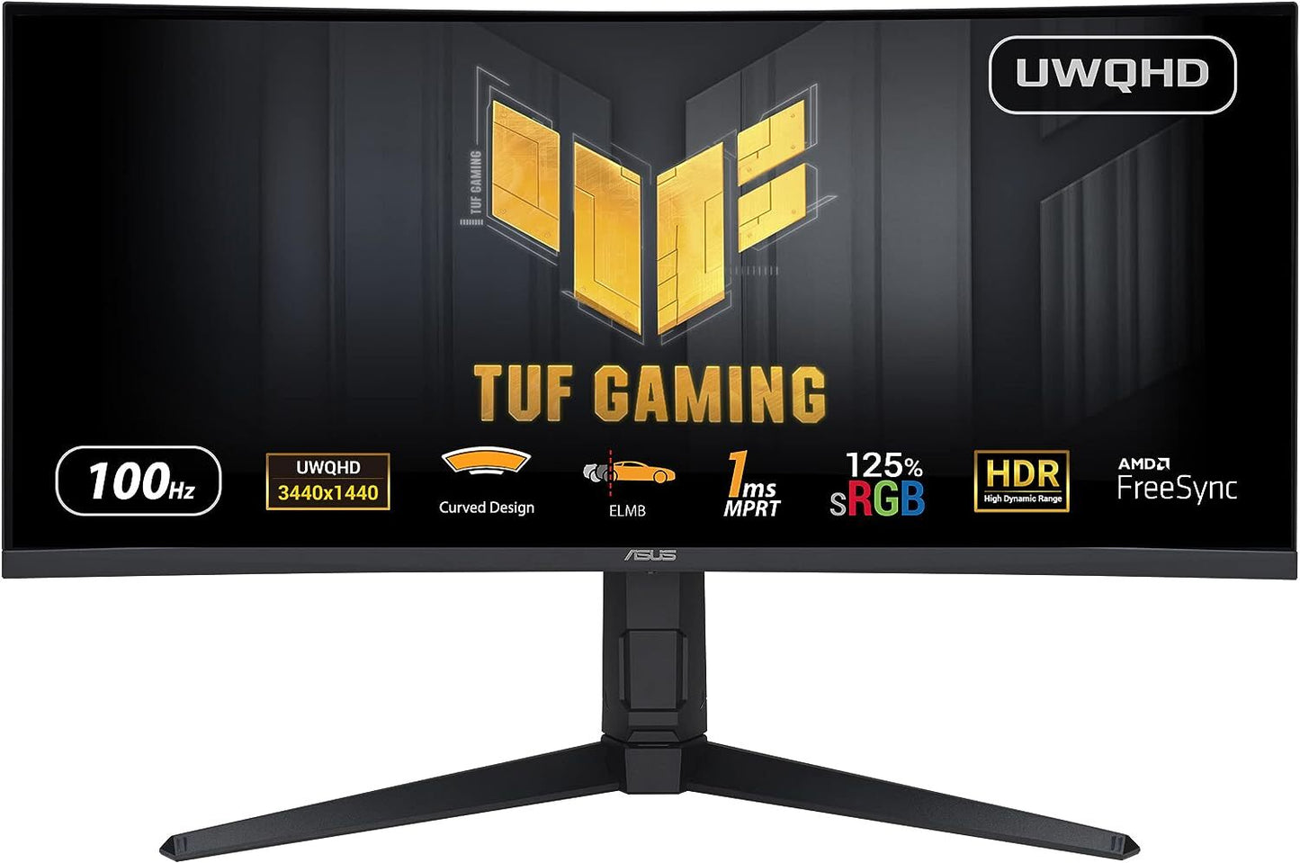 ASUS TUF Gaming VG34VQEL1A Monitor 34" 3440x1440 HDR AMD FreeSync 100Hz 1ms