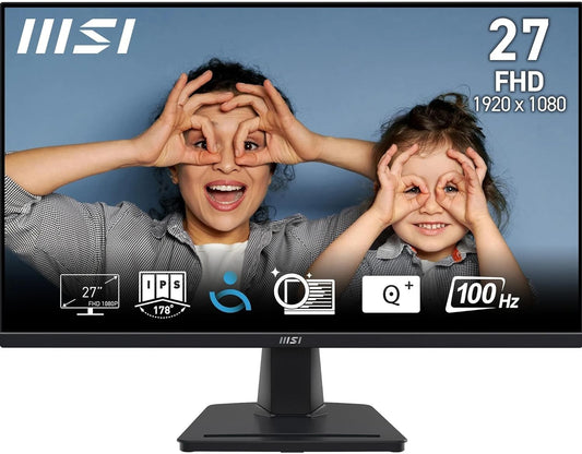 MSI PRO MP275 Monitor 27" FHD 1920x1080 IPS VGA HDMI Adaptive Sync 100Hz 1ms
