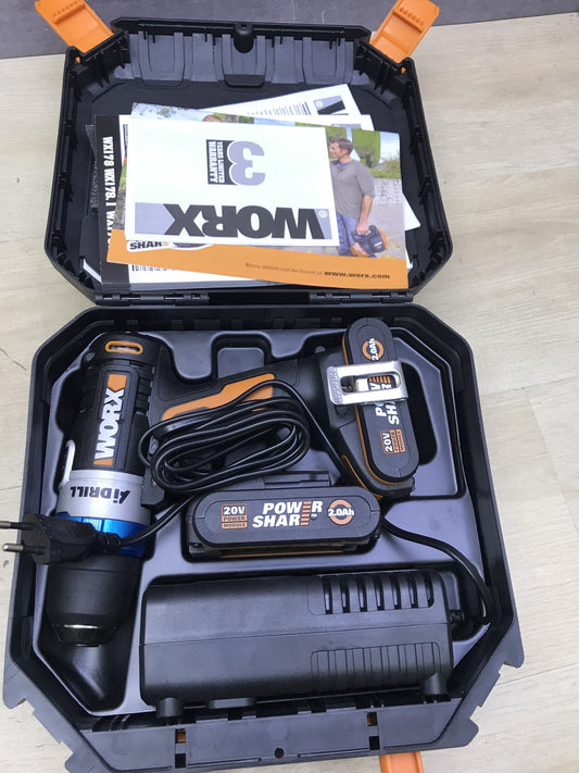 Worx WX178.1 Akku-Bohrschrauber 20V, inkl. 2x Akku 2,0Ah 20V, I32988