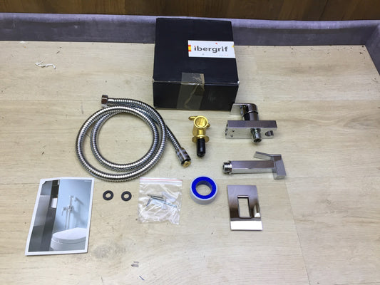 Ibergrif M22019 WC-Bidet Handbrause Set, unterputz, silber, I32951