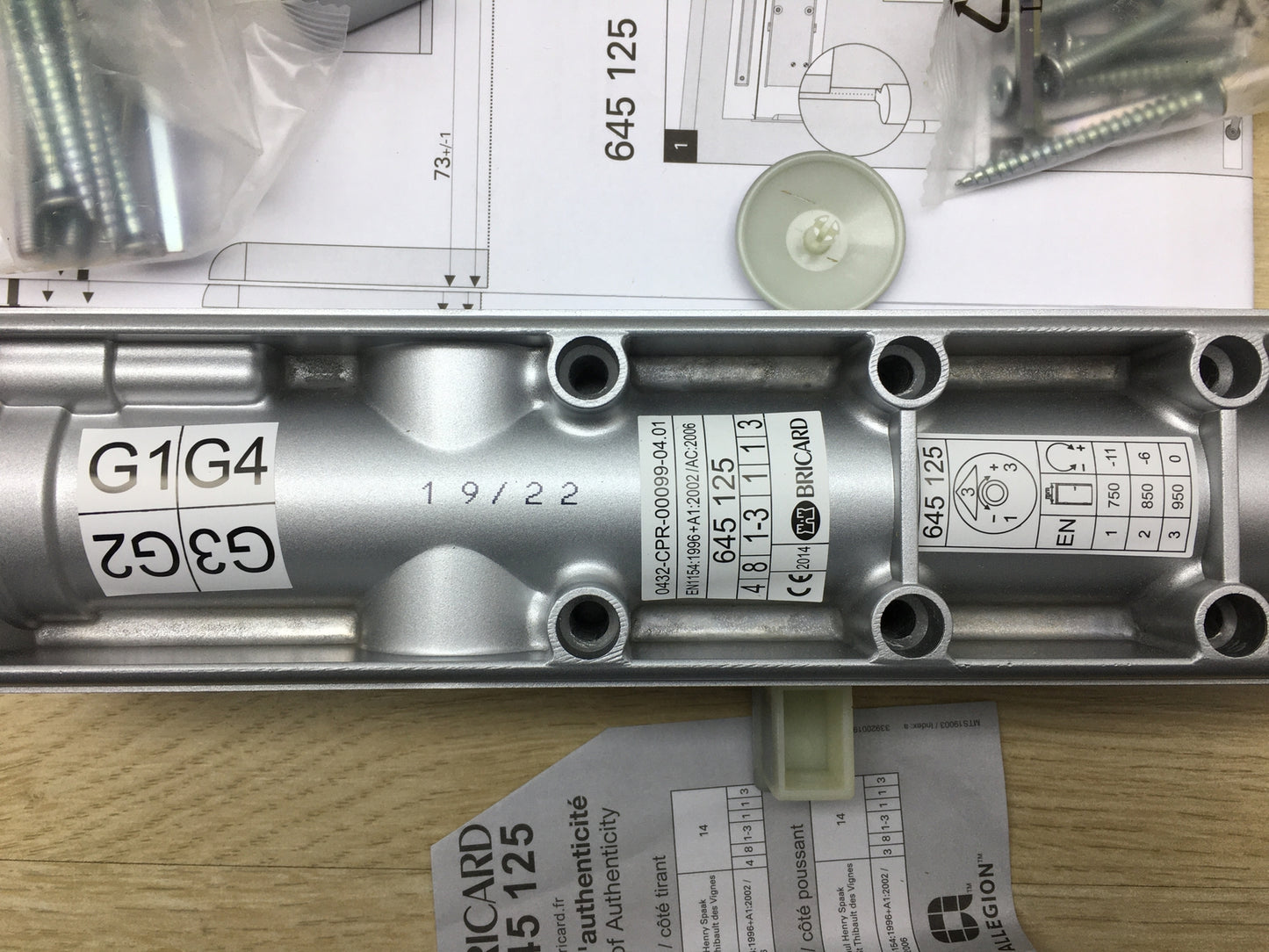 Bricard 6451257 Türschließer mit Zahnriemen, exzentriert, I15676