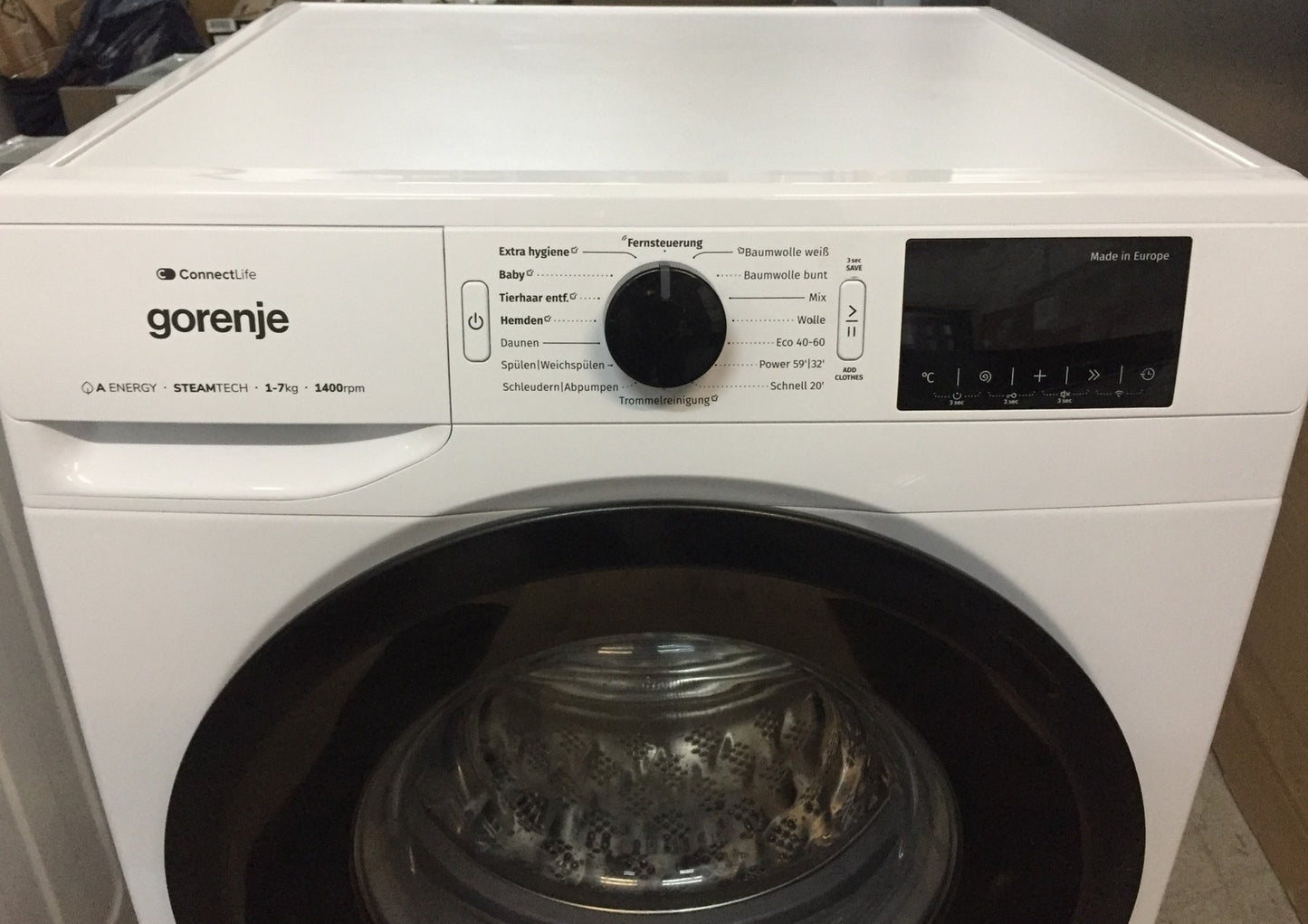 Gorenje G400 WPNEI74A1TS Waschmachine Frontlader 7 kg Dampffunktion ConnectLife