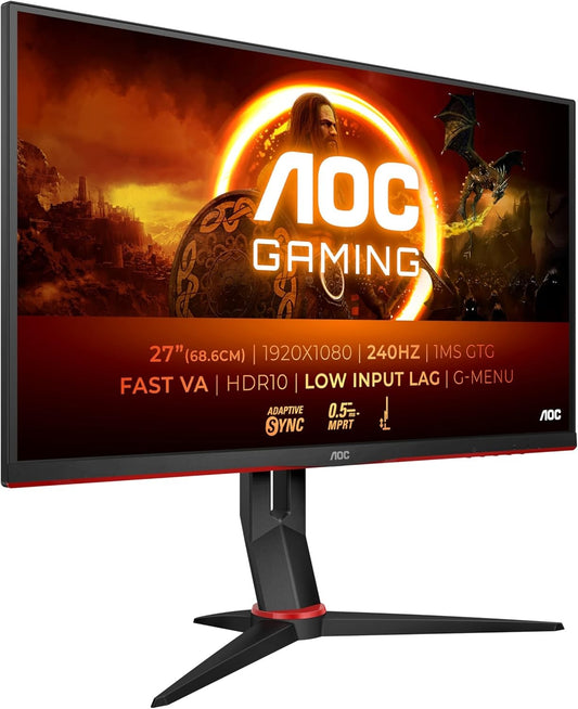 AOC 27G2ZN3/BK Monitor 27" FHD 1920x1080 VA DP HDMI Adaptive Sync 280Hz 0.5ms