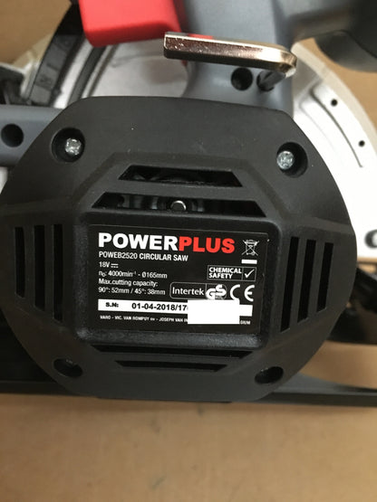 Power Plus POWEB2520 Li-Ionen-Handkreissäge solo, 4000 U/min, 18 V, I12261