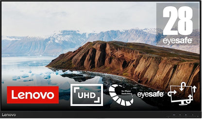 Lenovo L28u-35 4K Monitor 28" UHD 3840x2160 WideView HDMI DP FreeSync Eyesafe 