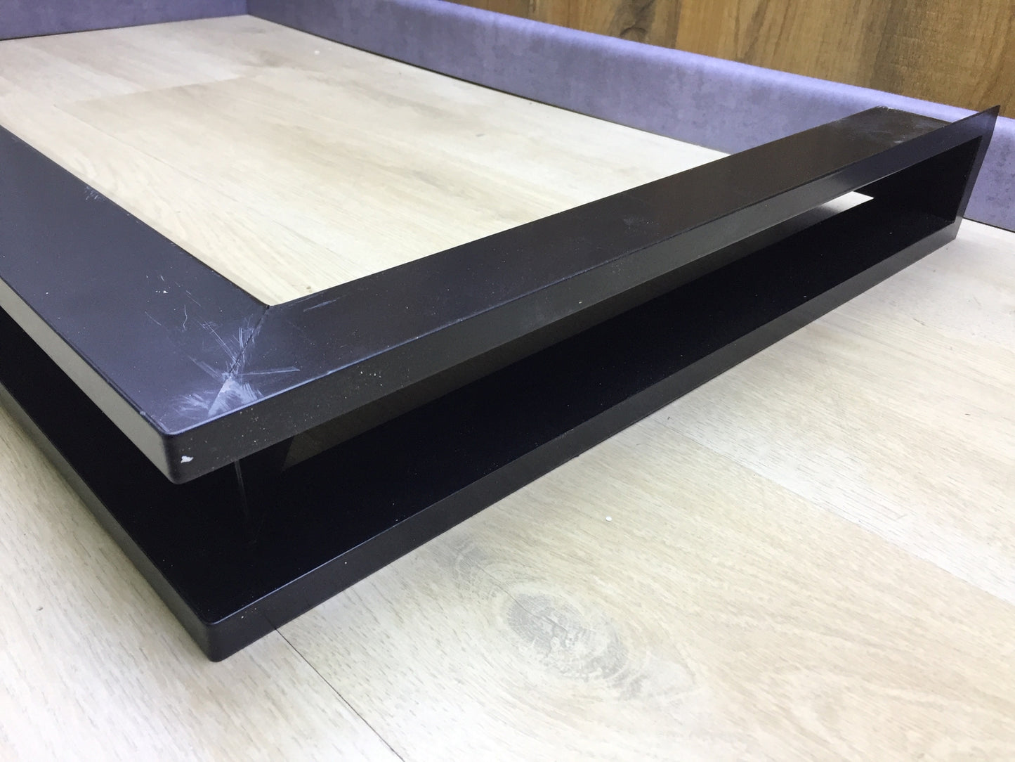 KRATKI rechtes Lüfteckkamingitter 547 x 766 x 90 mm, schwarz, I21357