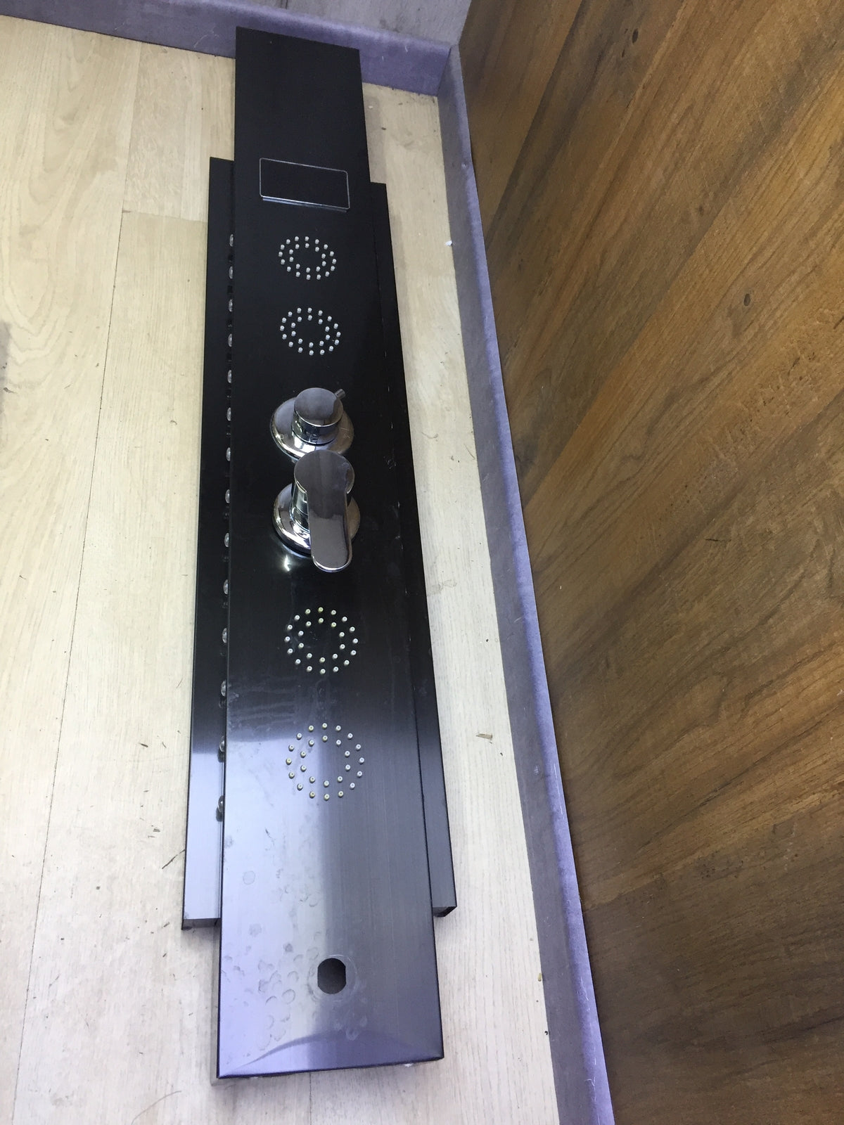 hevenaov Duschpaneel Schwarz LED Multifunktion, I32167