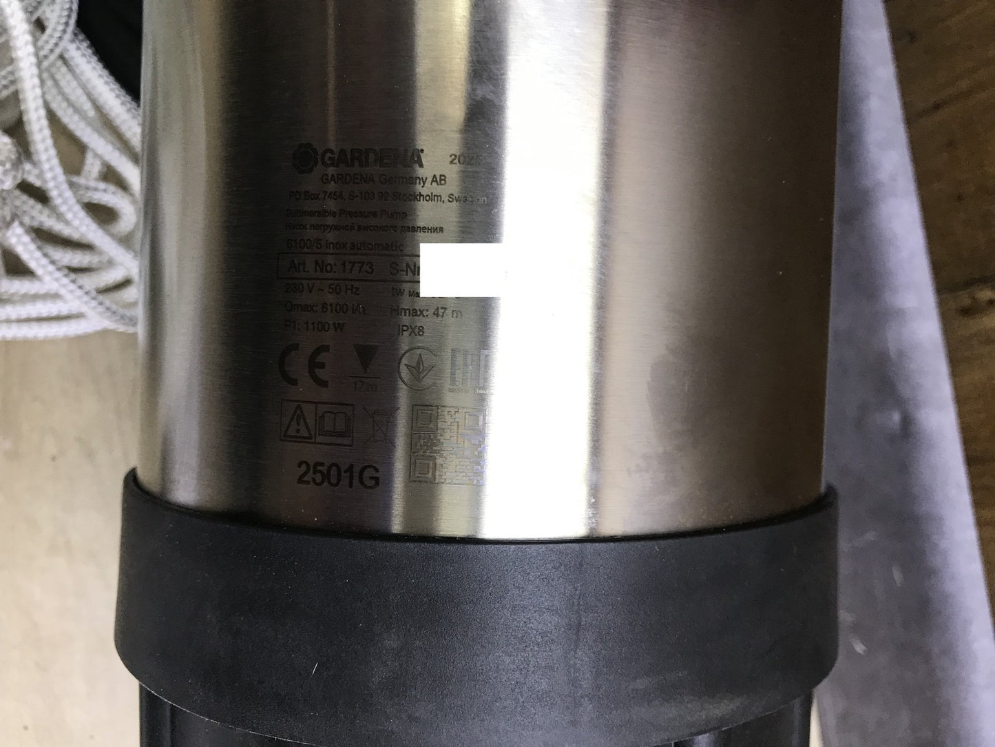 Gardena submersible pressure pump 6100/5 inox automatic 1773-20 I33071