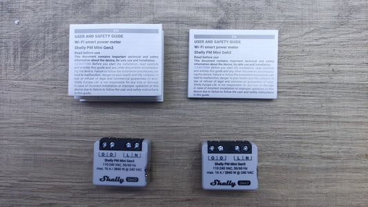 2x Shelly PM Mini Gen3 Intelligenter WLAN und Bluetooth Stromzähler, I36651