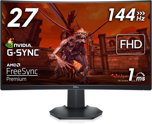 Dell S2721HGFA Gaming Monitor 27" FHD 1920x1080 HDMI DP NVIDIA G-Sync 144Hz 1ms 