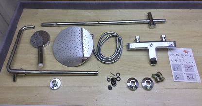 Ibergrif M21810 Duschsystem mit Thermostat, Chrom, Silber, I27320