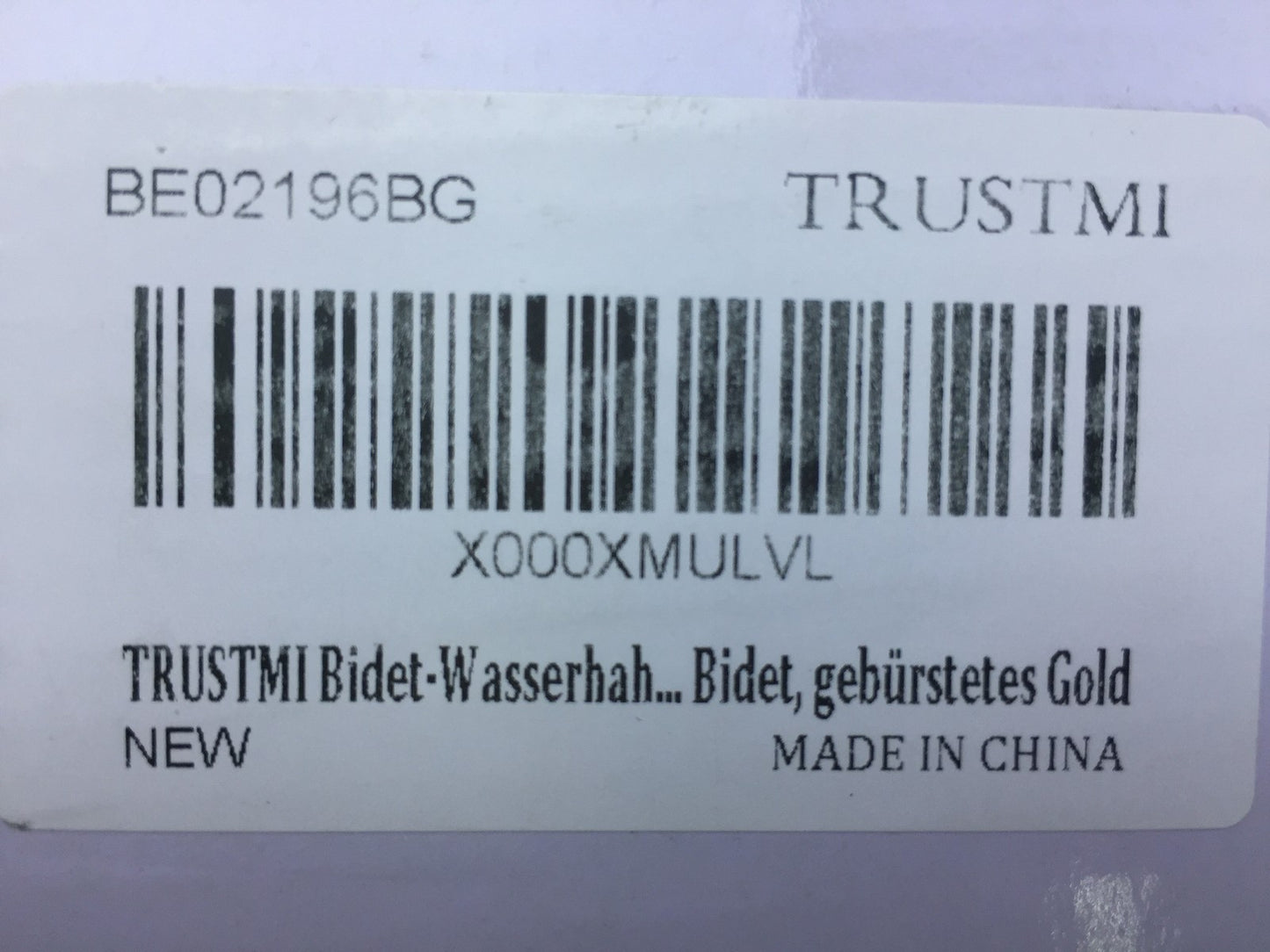 TRUSTMI BE02196BG Bidet-Wasserhahn aus Messing, verdeckt, I32938