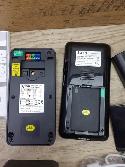 Byron DIC-24615 Kabellose Video Türgegensprechanlage mit Monitor, I23432