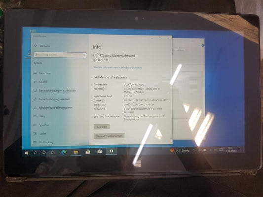 Microsoft Surface Pro 2 Tablet 10,6" Touch 1920x1080 Intel  i5-4300U 256GB 8GB