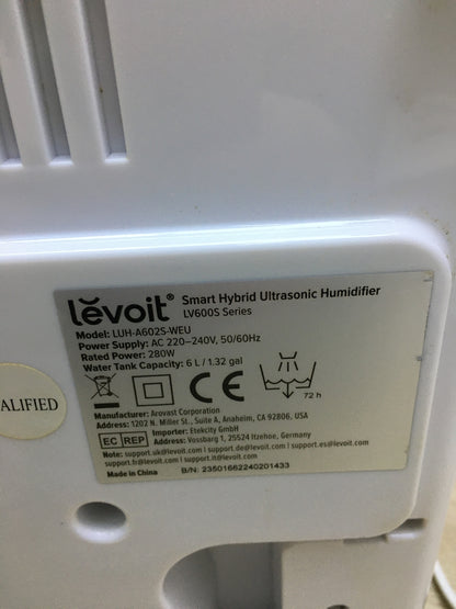 LEVOIT LUH-A602S-WEU Humidifier, Smart 6L, up to 40–70 m², I30740