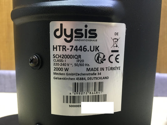 Dysis HTR-7446.UK Standheizstrahler, 2000W, I29529