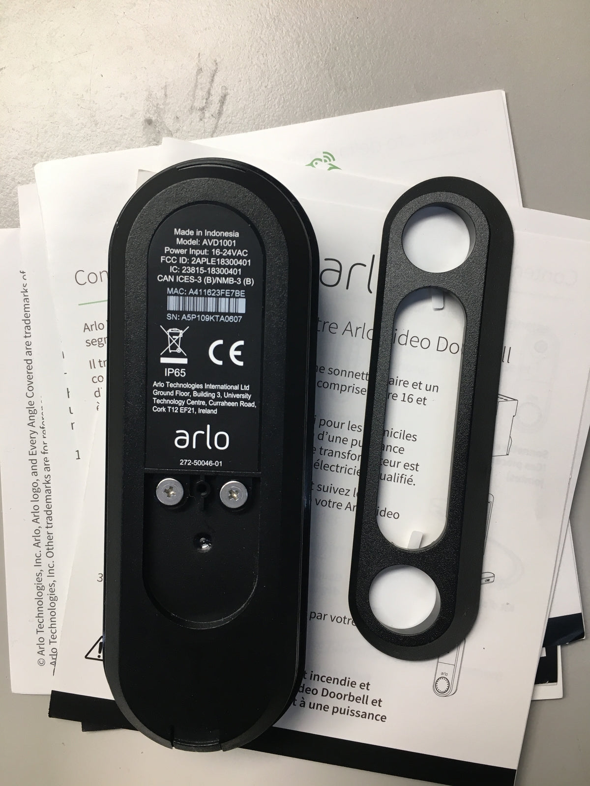 Arlo Video Türklingel AVD1001, 1080p, 25% größeres Sichtfeld, I06526