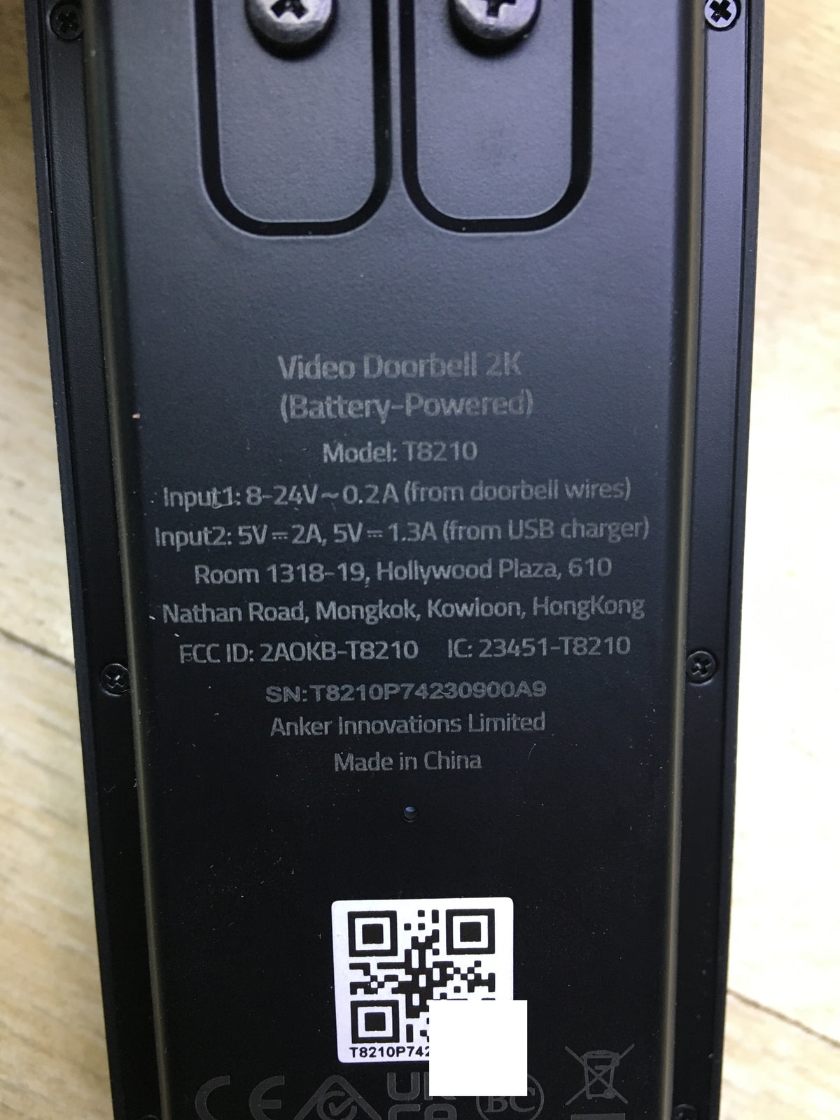 eufy Security Video-Türklingel 2K HD Resolution I31455