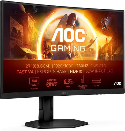 AOC C27G4ZXU Gaming Monitor 27" FHD 1920x1080 HDR10 DP HDMI Adaptive Sync 280Hz
