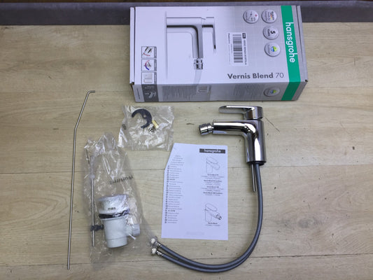 hansgrohe Vernis Blend single-lever bidet mixer with pop-up waste 71210000, I33321 