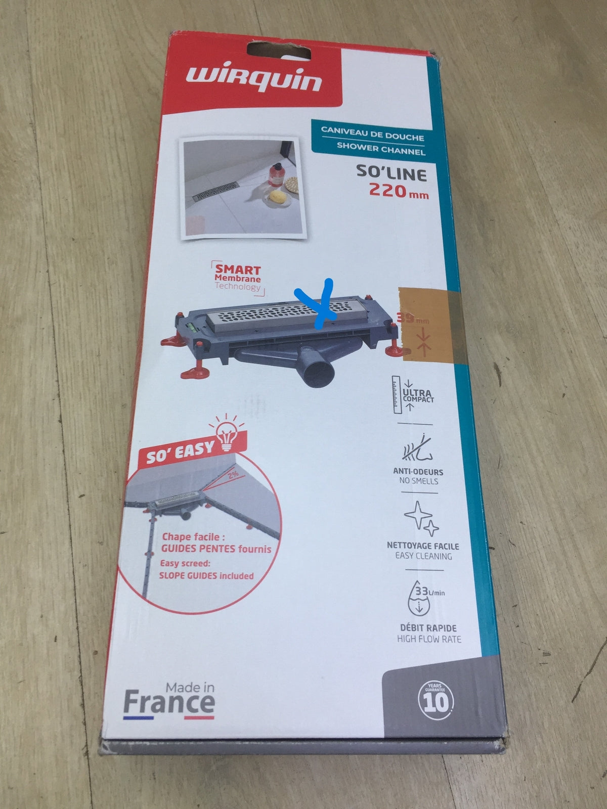 Wirquin So Line Duschrinne 220 mm, chrom, I32207