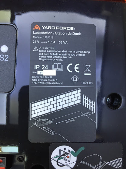 Yard FORCE robotic lawnmower EasyMow 260B up to 260 sqm, I33512