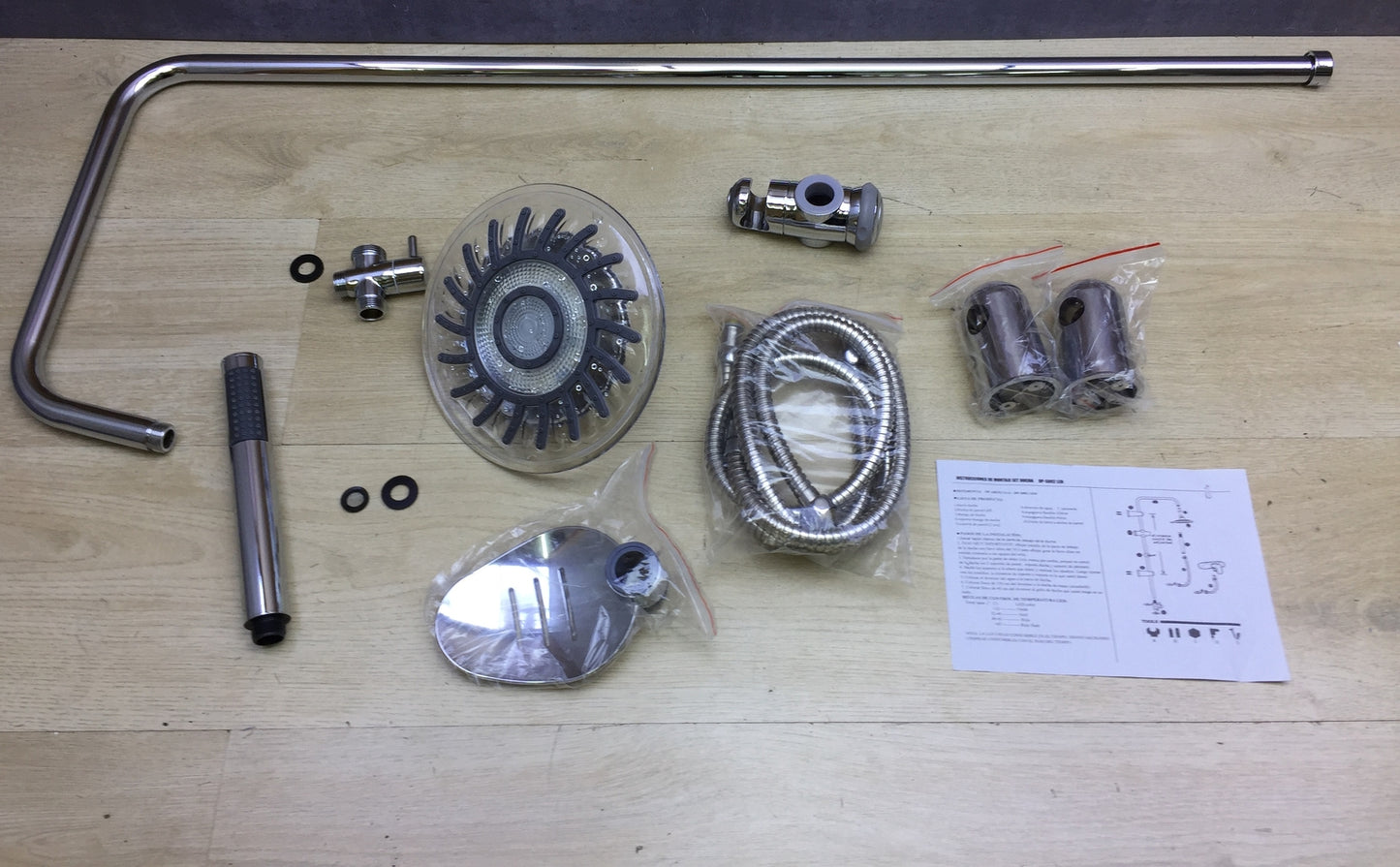 DP bath Duschsystem mit Umschalter DP-S002 LED, Silber, I27759