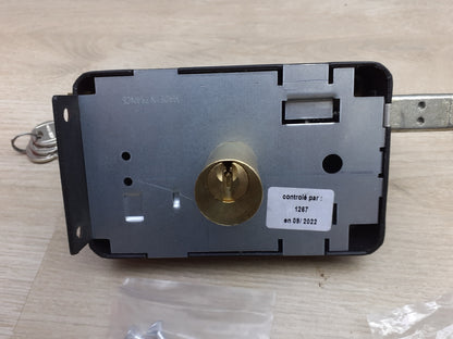 THIRARD Horizontales Ziehschloss schwarz 140x88 mm, Zylinder Ø23x45 mm, I18427