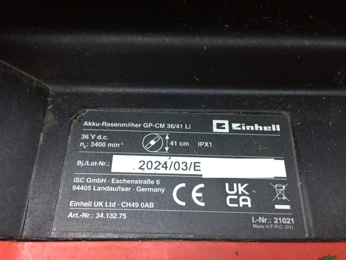Einhell Akku-Rasenmäher GP-CM 36/41 Li Solo Power X-Change 36 V, 41 cm, I33776