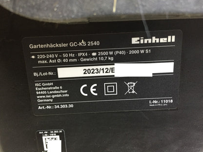 Einhell GC-KS 2540 Electric Shredder (3430330), I33103 
