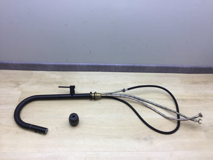 SHANFO KB01E Küchenarmatur mit ausziehbarer Brause, Schwarz, Wasserhahn, I18371