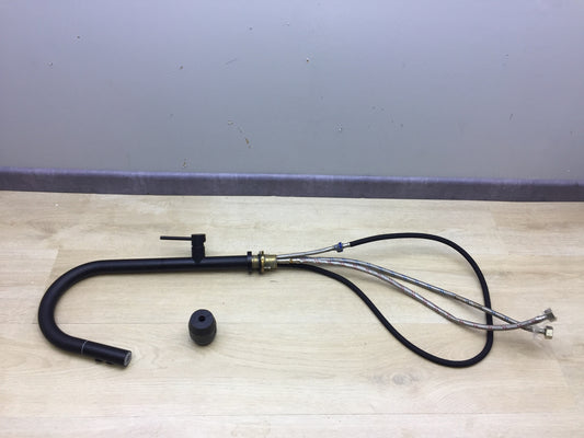 SHANFO KB01E Küchenarmatur mit ausziehbarer Brause, Schwarz, Wasserhahn, I18371