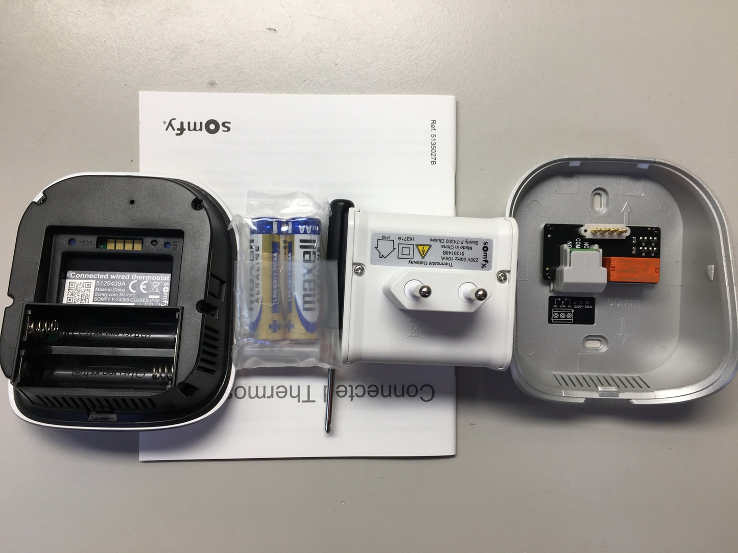 Somfy 2401498 Funk-Thermostat für Heizung oder Einzelkessel, I11077