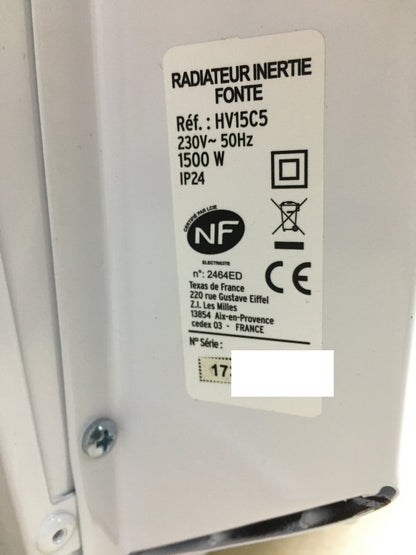 Carrera HV15C5 Heizkörper, Gusseisen, LCD, 1500 W, I31491