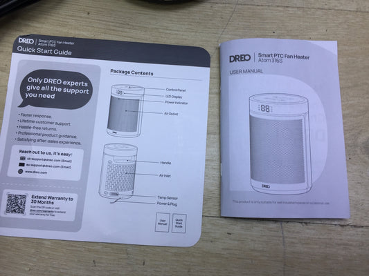 Dreo DR-HSH006S Energy-saving fan heater, 1500W, I32008 
