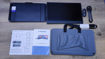 DomyFan S1 Portable Monitor Erweiterung für Laptop 14" FHD 1920x1080 HDMI USB-C