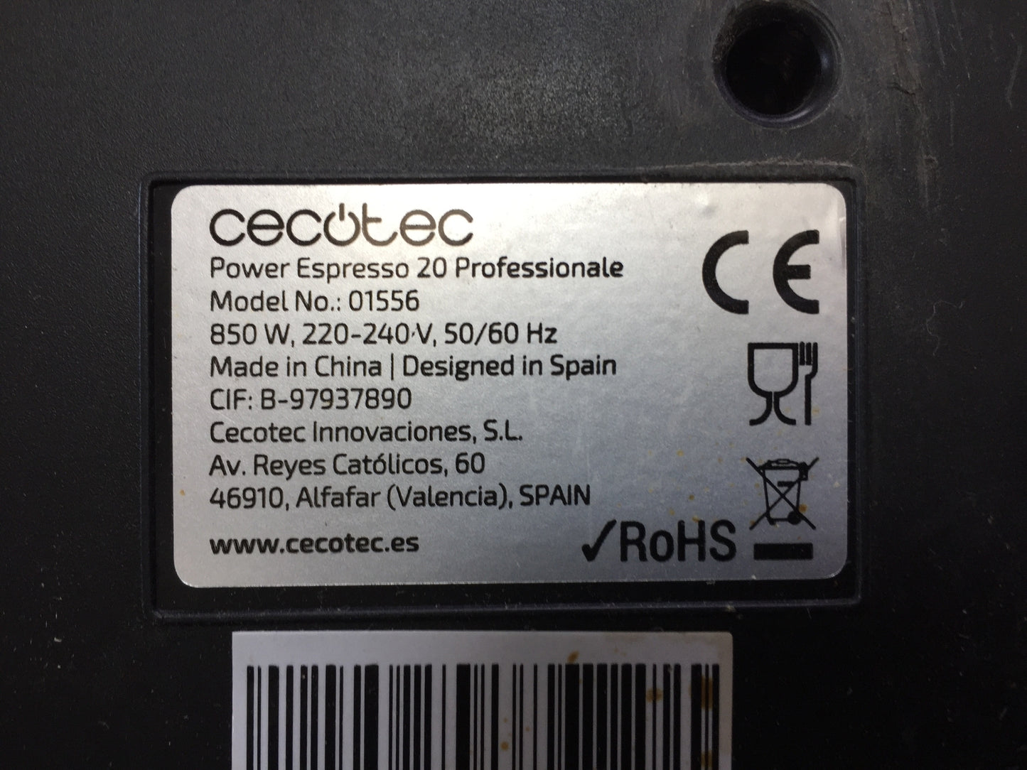 Cecotec Power Espresso 20 Professionale Kaffeemaschine (01556), I31473