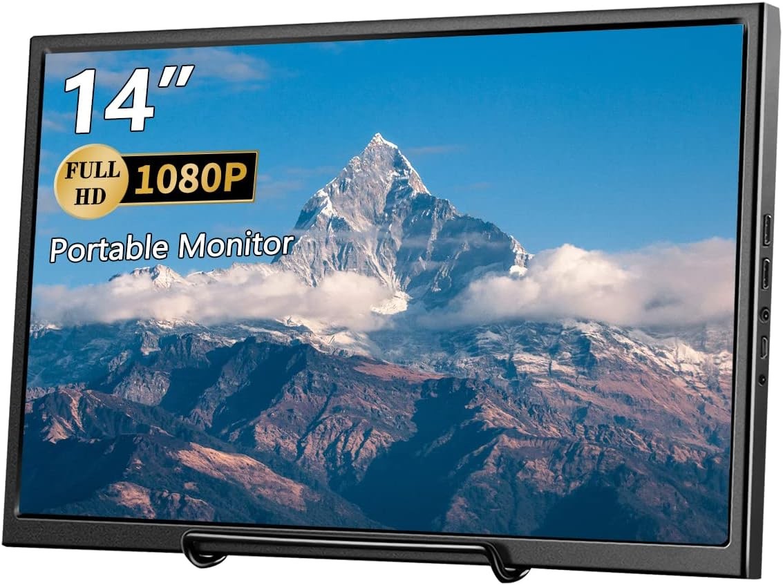 ZFTVNIE Portable Monitor (HD-156) 14" FHD 1920x1080 IPS HDM 60Hz Lautsprecher