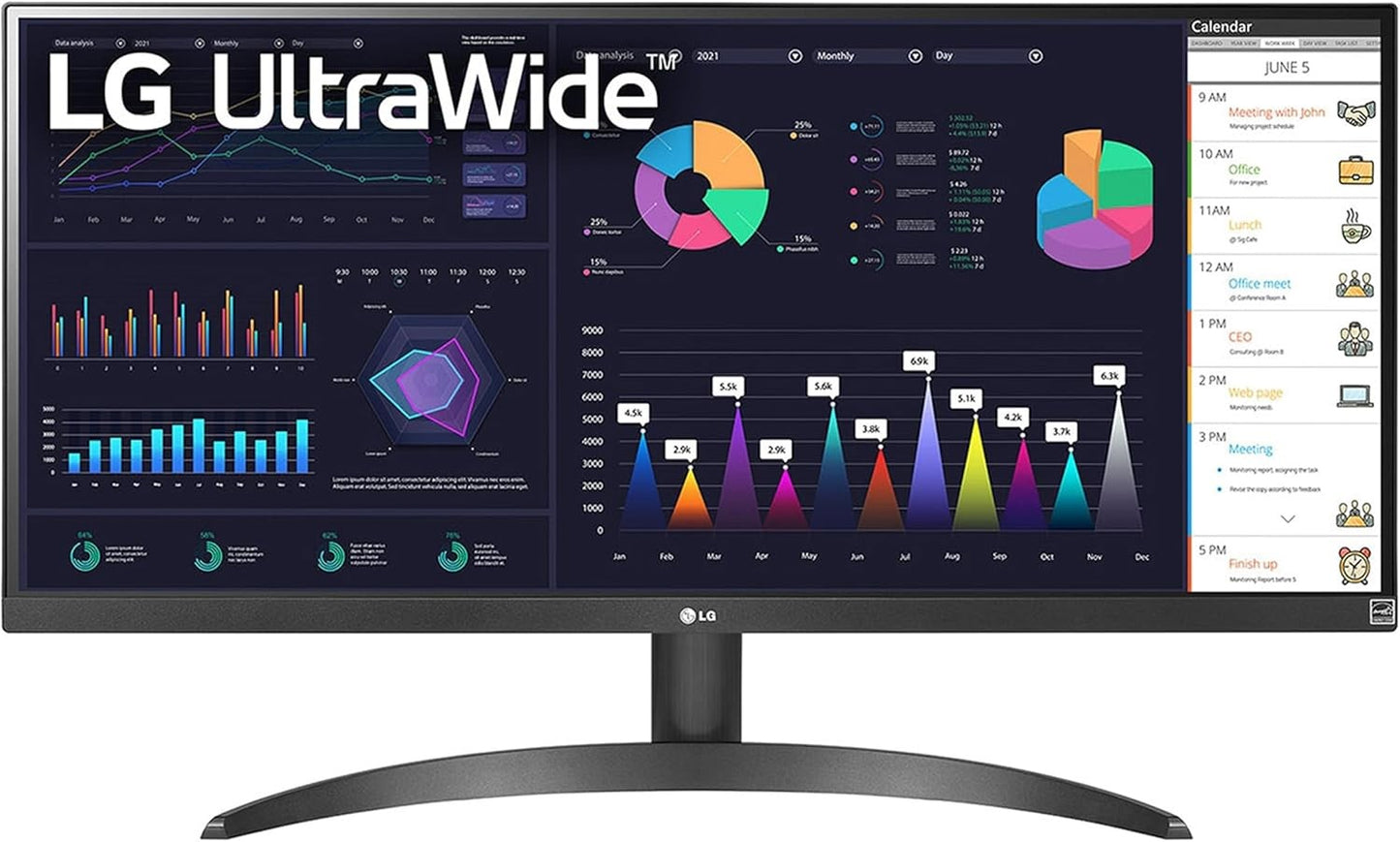 LG UltraWide 29WQ500-B Monitor 29" UWFHD 2560x1080 IPS HDR10 AMD FreeSync 100Hz