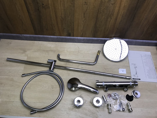 Hansgrohe Croma shower system with thermostat 27185000, rain shower, I31945 