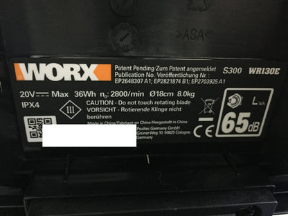 Worx Landroid S WR130E robotic lawnmower for gardens up to 300 sqm, I33525