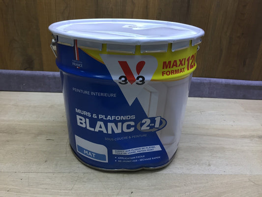 V33 Wand- und Deckenfarbe 12L weiß matt, I33490