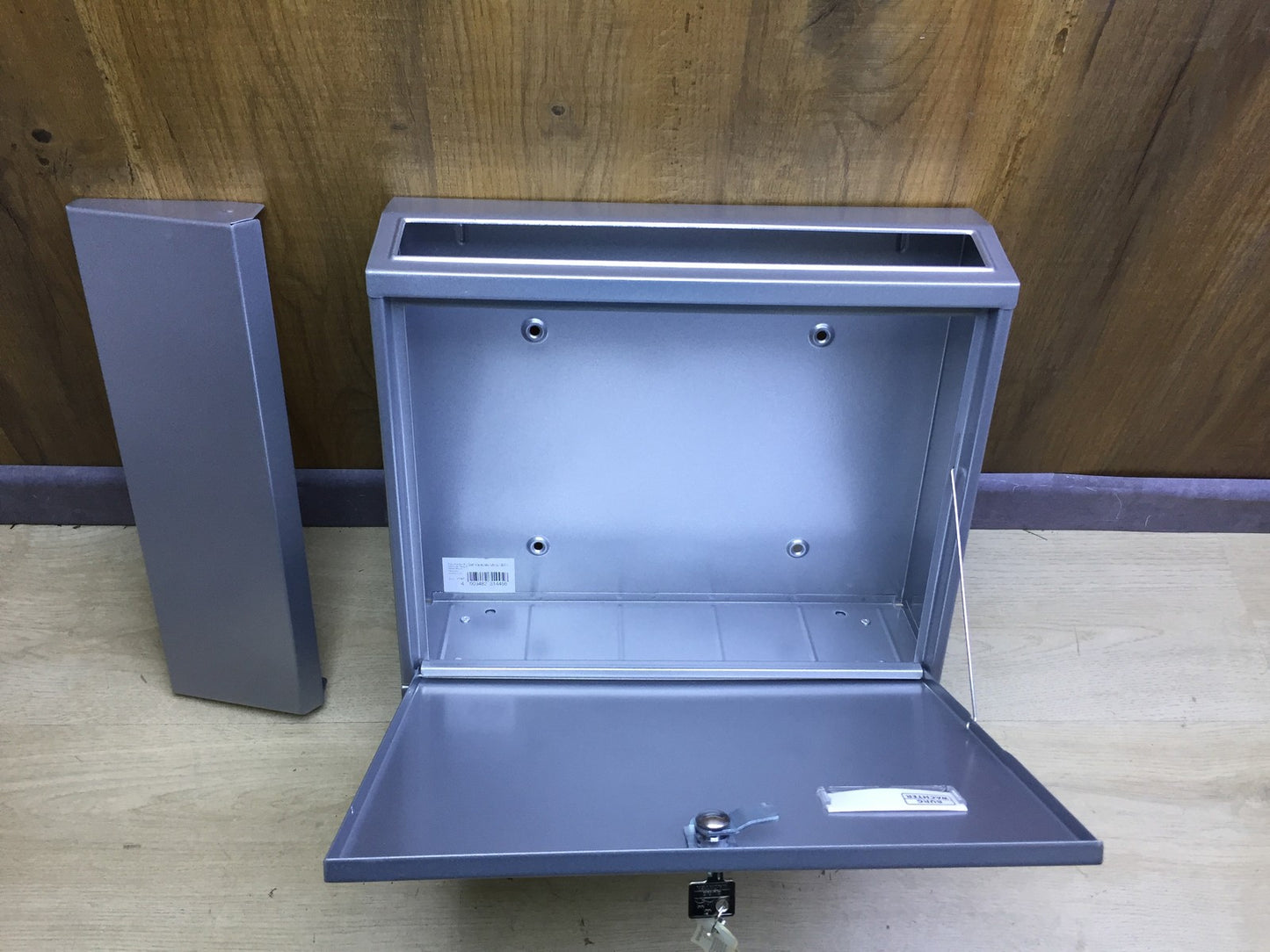 Burg-Wächter Vario 86720 Briefkasten-Set mit Zeitungsbox A4, Silber, I33176