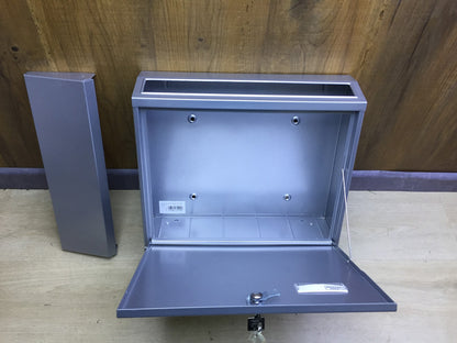 Burg-Wächter Vario 86720 Briefkasten-Set mit Zeitungsbox A4, Silber, I33176