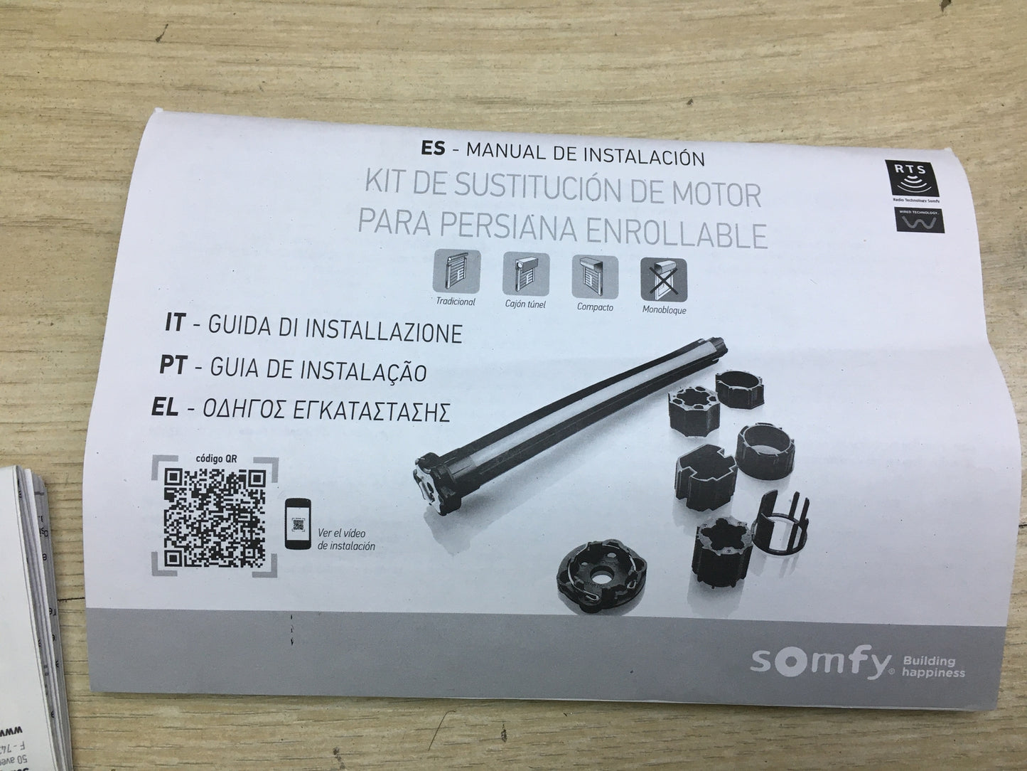 Somfy Rollladenfunkmotor Oximo 50 RTS 15/17, I30001